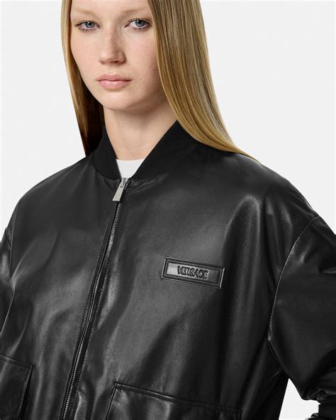 Leather Blouson Jacket Black 